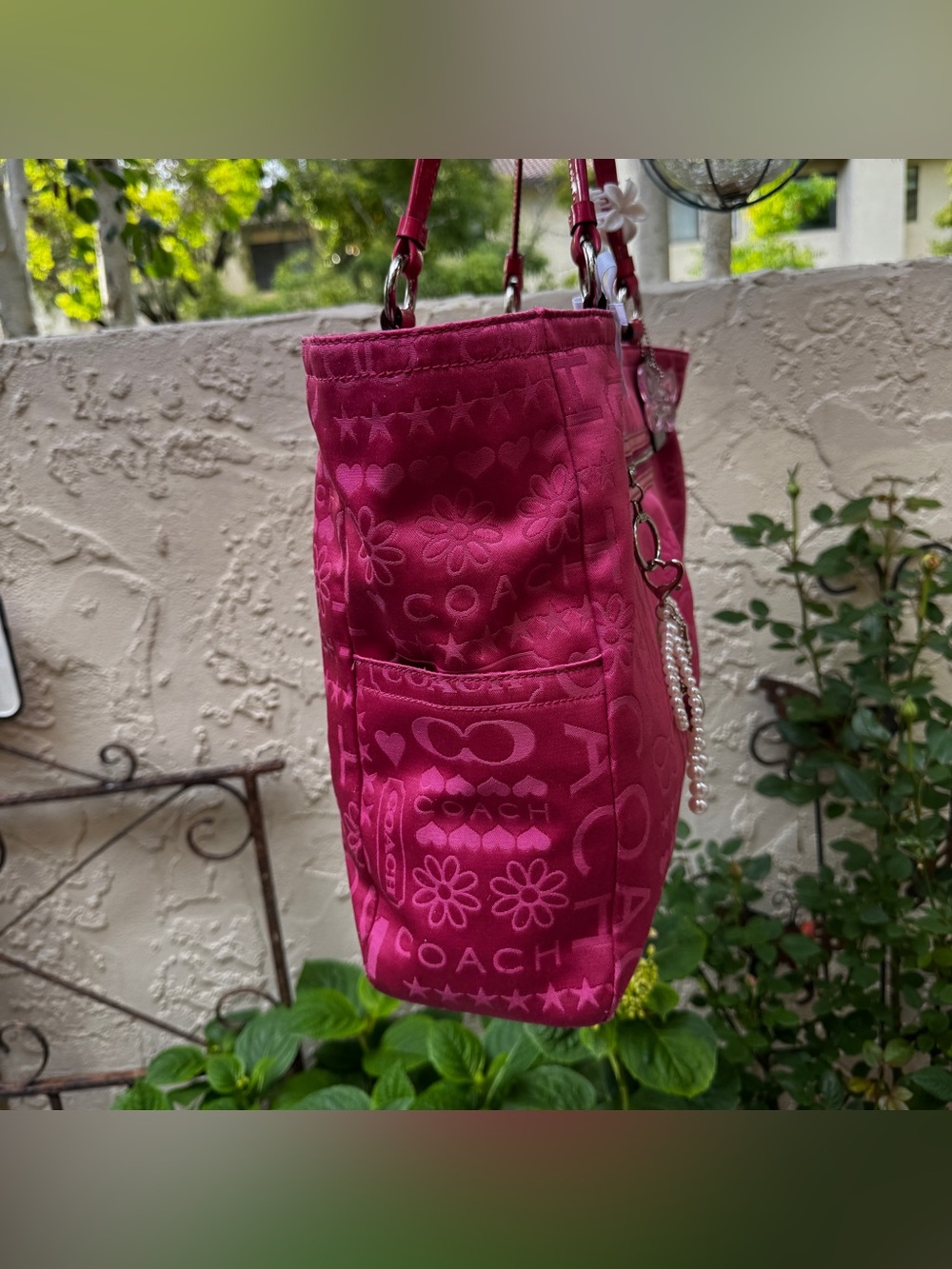 Pink Y2k Coach Butterfly Xl Tote - Gem